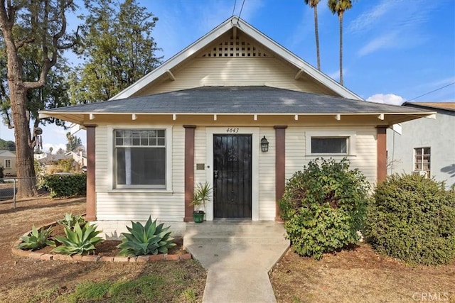 4643 Victoria Ave, Riverside, CA 92507 - bungalow-style house featuring fence and a shingled roof