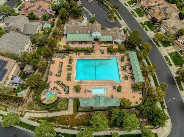 birds eye view of property featuring a residential view