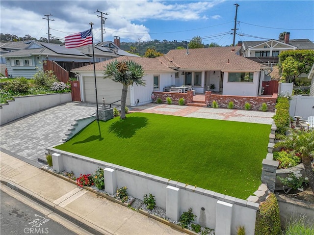 206 Calle De Sirenas, Redondo Beach, CA 90277 - ranch-style home with a porch, decorative driveway, and an attached garage