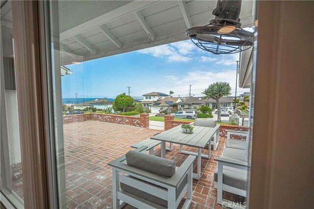 206 Calle De Sirenas, Redondo Beach, CA 90277 - view of patio with a water view and covered porch