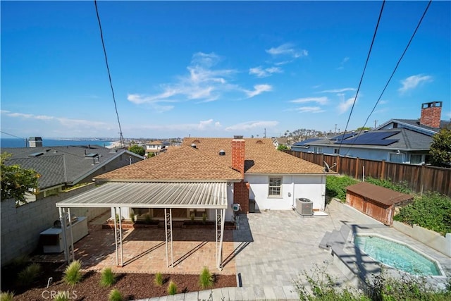 206 Calle De Sirenas, Redondo Beach, CA 90277 - back of house with a patio area, a fenced backyard, an in-ground hot tub, and a swimming pool