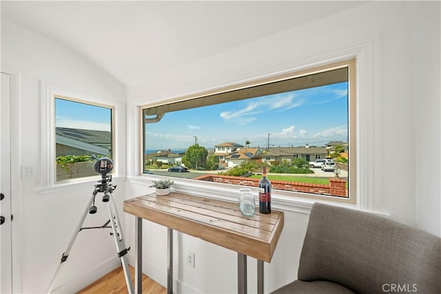 206 Calle De Sirenas, Redondo Beach, CA 90277 - living area with lofted ceiling and light wood-type flooring
