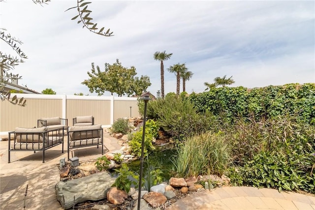 34072 Lily Rd, Yucaipa, CA 92399 - view of patio with fence and outdoor lounge area
