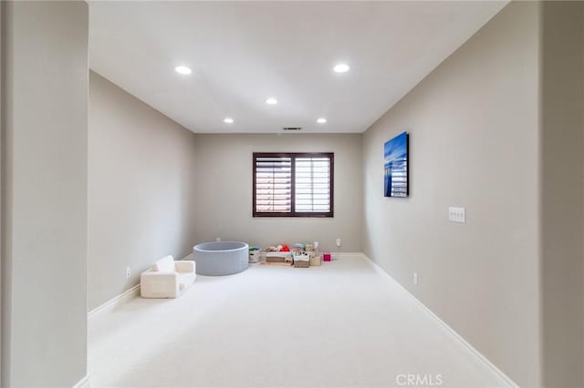 34072 Lily Rd, Yucaipa, CA 92399 - rec room with recessed lighting, carpet floors, and baseboards