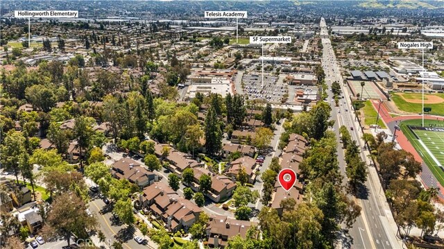 birds eye view of property