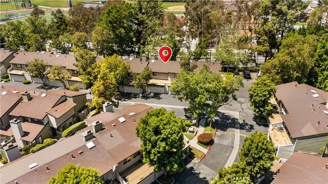 drone / aerial view with a residential view