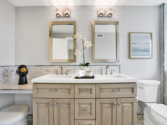 31062 Flying Cloud Dr, Laguna Niguel, CA 92677 - full bath with visible vents, a sink, double vanity, and toilet