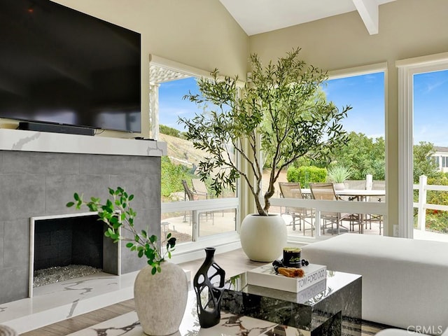 31062 Flying Cloud Dr, Laguna Niguel, CA 92677 - interior space with outdoor dining area and a fireplace
