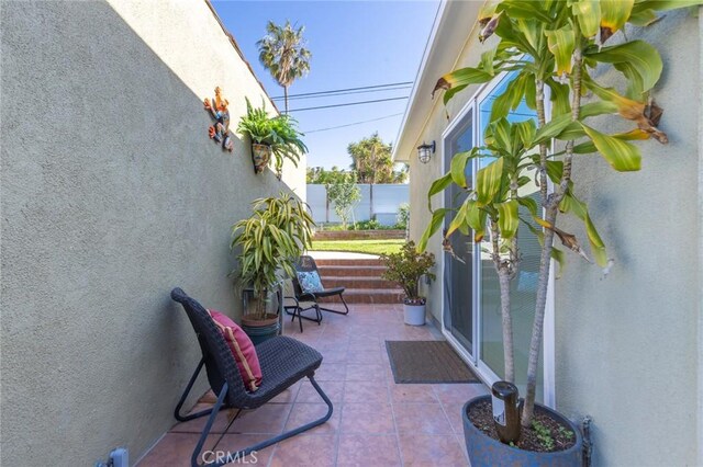 view of patio with fence
