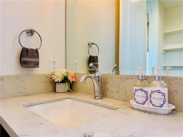 bathroom with vanity