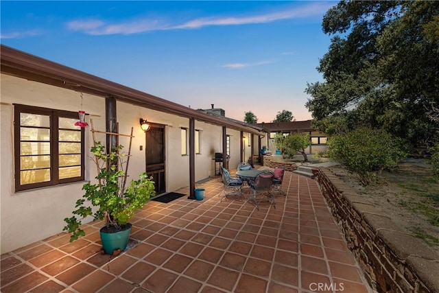28015 Old Mine Rd, Ranchita, CA 92066 - patio terrace at dusk featuring a patio area