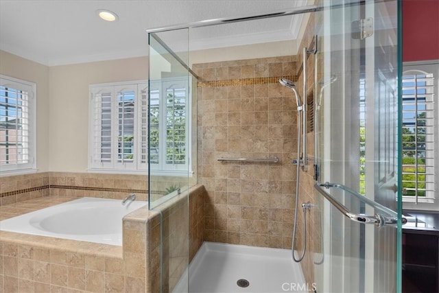 full bath featuring a healthy amount of sunlight and a stall shower