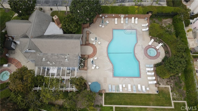 birds eye view of property