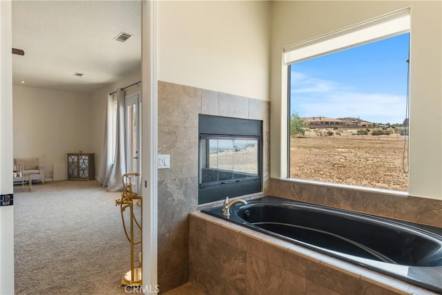 9170 Japatul Rd, Apple Valley, CA 92308 - bathroom with visible vents, plenty of natural light, and a garden tub