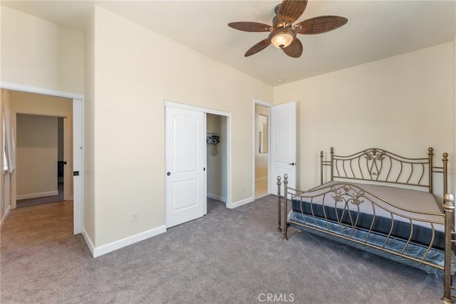 9170 Japatul Rd, Apple Valley, CA 92308 - bedroom featuring carpet floors, baseboards, and ceiling fan