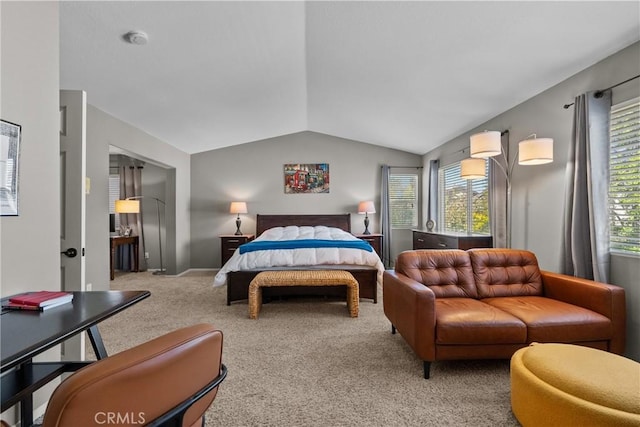 29081 Madrid Pl, Castaic, CA 91384 - carpeted bedroom featuring vaulted ceiling