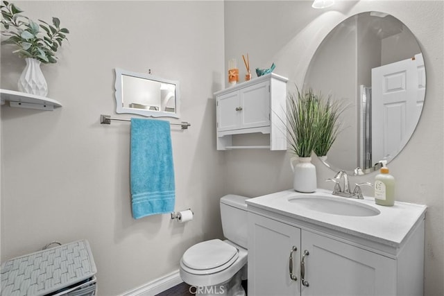 29081 Madrid Pl, Castaic, CA 91384 - bathroom featuring vanity, toilet, and baseboards