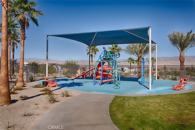 35719 Mccarthy St, Palm Desert, CA 92211 - community jungle gym featuring fence and a mountain view