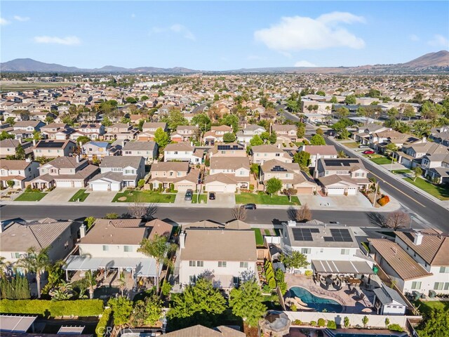6347 Lyndsey St, Eastvale, CA 92880 - birds eye view of property featuring a residential view and a mountain view