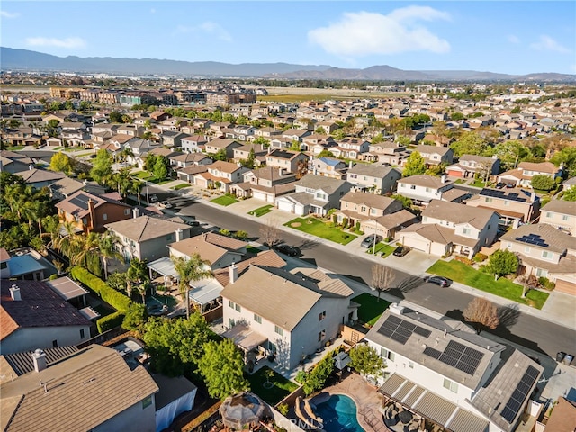 6347 Lyndsey St, Eastvale, CA 92880 - drone / aerial view with a residential view and a mountain view
