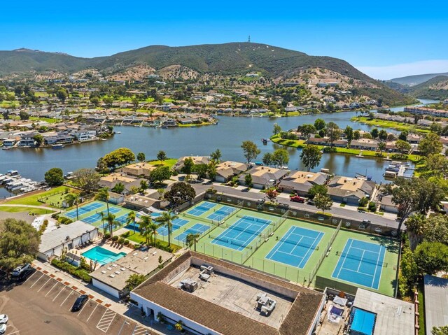 1109 Calle Del Baston, San Marcos, CA 92078 - aerial view of residential area featuring a water and mountain view