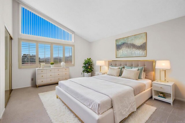 1109 Calle Del Baston, San Marcos, CA 92078 - carpeted bedroom featuring vaulted ceiling and baseboards