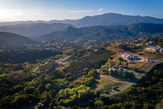 aerial view featuring a mountain view