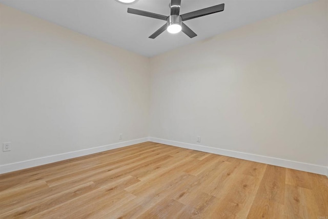 5061 Canosa Ave, San Diego, CA 92117 - spare room featuring baseboards, ceiling fan, and light wood-style floors