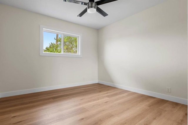 5061 Canosa Ave, San Diego, CA 92117 - spare room featuring baseboards, a ceiling fan, and light wood-style floors