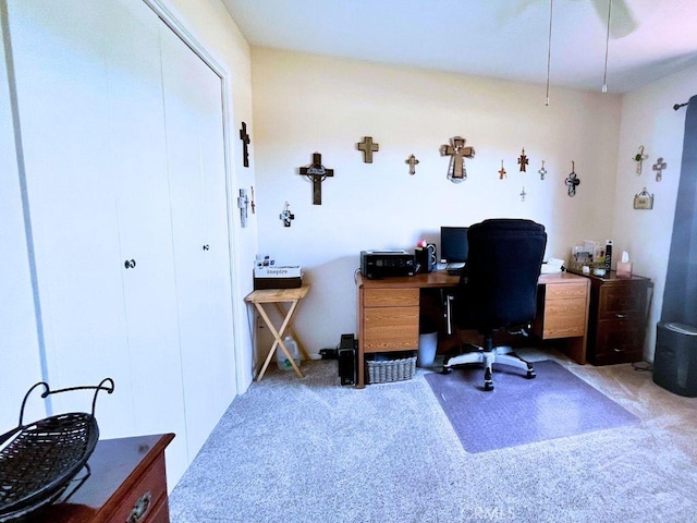 home office with carpet