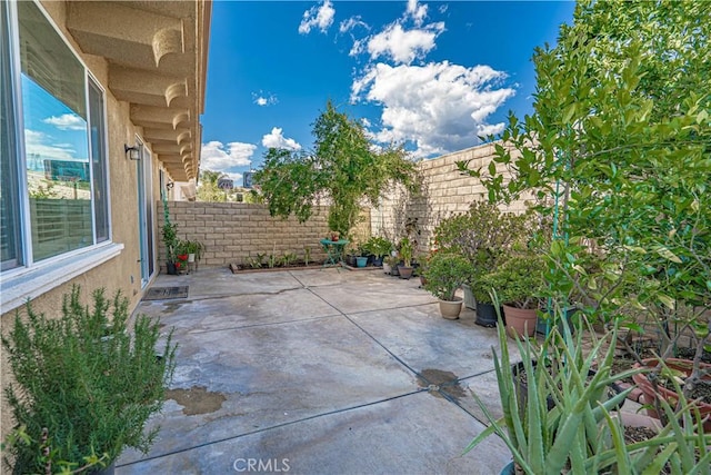 view of patio / terrace featuring a fenced backyard