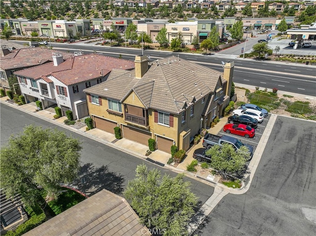 bird's eye view with a residential view