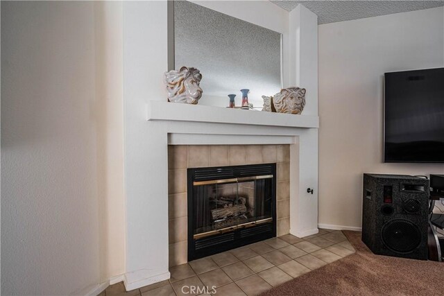 749 Cortez Dr, Hemet, CA 92545 - room details featuring baseboards and a tile fireplace