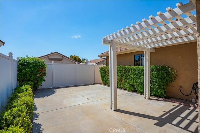 749 Cortez Dr, Hemet, CA 92545 - view of patio with a pergola and fence