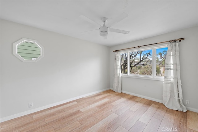 309 W Avenida Valencia, San Clemente, CA 92672 - empty room featuring light wood-type flooring, a ceiling fan, and baseboards