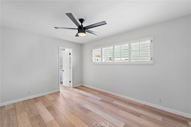 309 W Avenida Valencia, San Clemente, CA 92672 - empty room featuring light wood-style floors, a ceiling fan, and baseboards