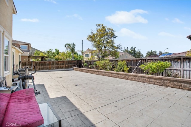 view of patio / terrace featuring a fenced backyard