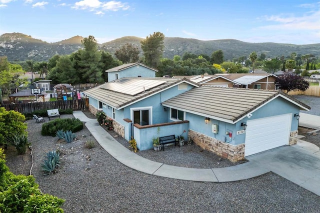 16016 Spangler Peak Rd, Ramona, CA 92065 - drone / aerial view featuring a mountain view