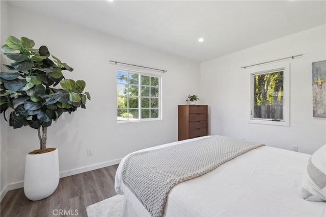 1781 Whitefield Rd, Pasadena, CA 91104 - bedroom with baseboards, recessed lighting, and wood finished floors