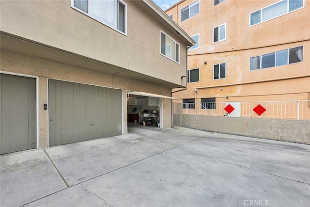 exterior space featuring fence