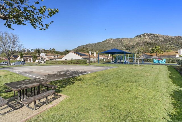 4972 Lake Shore Ct, Fallbrook, CA 92028 - view of community with a mountain view and community basketball court