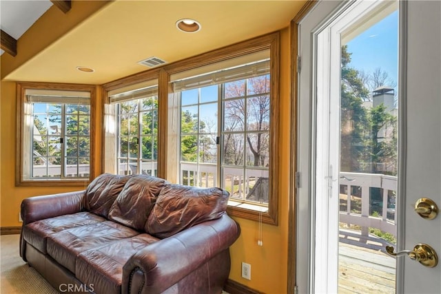 1031 Black Oaks Dr, Lake Arrowhead, CA 92352 - sunroom / solarium featuring baseboards