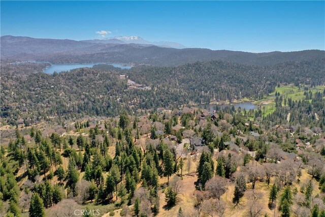 1031 Black Oaks Dr, Lake Arrowhead, CA 92352 - mountain view featuring a heavily wooded area and a large body of water