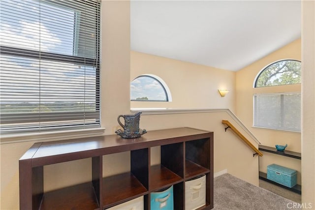 9375 Musselman Dr Unit A, Atascadero, CA 93422 - interior space with carpet flooring and vaulted ceiling