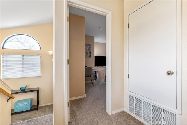 9375 Musselman Dr Unit A, Atascadero, CA 93422 - hallway with visible vents, baseboards, and carpet floors