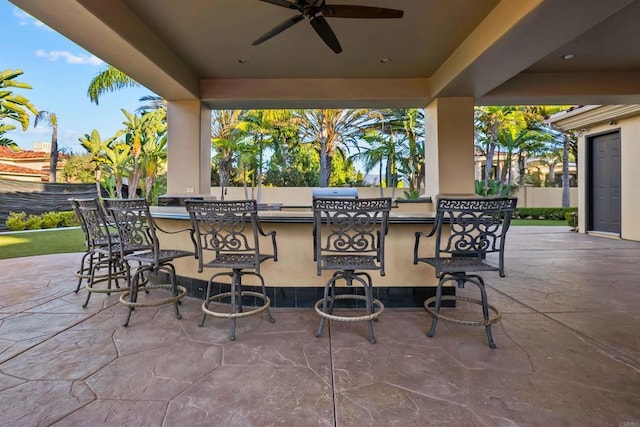 2890 Gate Fifteen Pl, Chula Vista, CA 91914 - view of patio featuring a ceiling fan