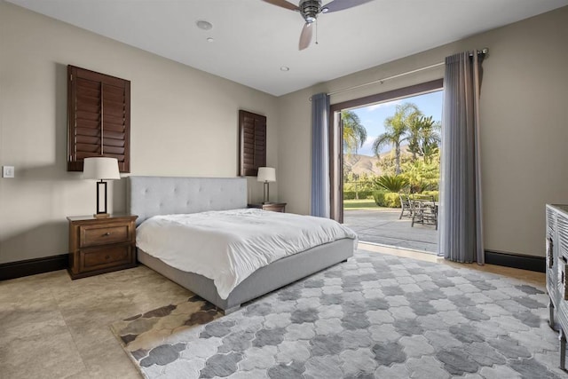 2890 Gate Fifteen Pl, Chula Vista, CA 91914 - bedroom featuring access to exterior and ceiling fan