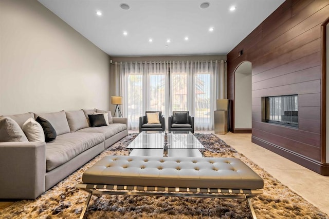 2890 Gate Fifteen Pl, Chula Vista, CA 91914 - living room with recessed lighting and wooden walls
