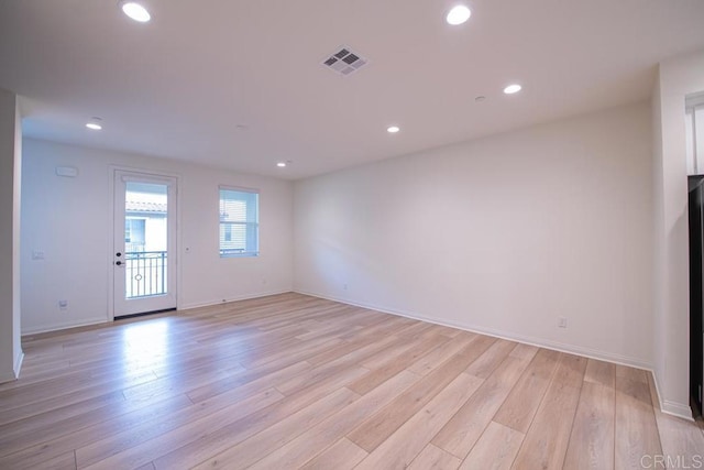 3507 Sequoia St, Lemon Grove, CA 91945 - interior space featuring recessed lighting, baseboards, visible vents, and light wood finished floors