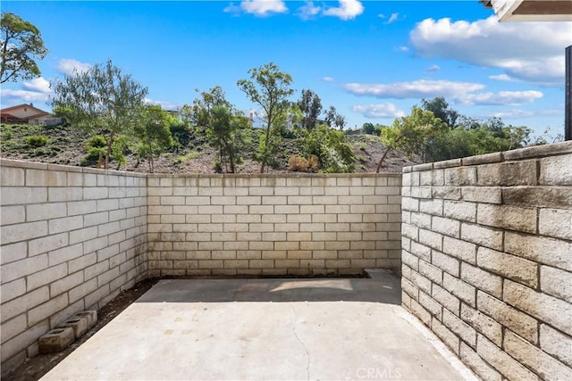 view of patio with a fenced backyard